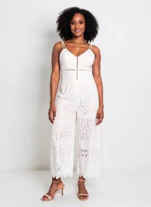 Combi-pantalon fermeture zippée au dos fines bretelles beige MISSGUIDED femme