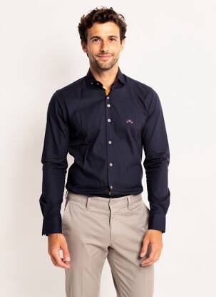 Chemise manches longues coupe cintrée bleu THE SURFCAR homme