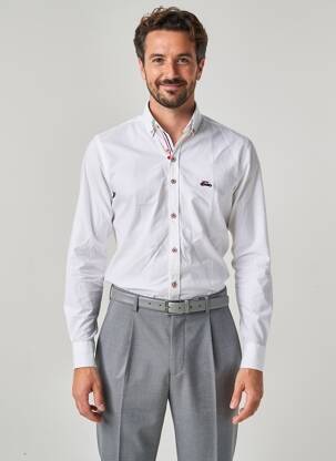Chemise manches longues coupe cintrée blanc THE SURFCAR homme