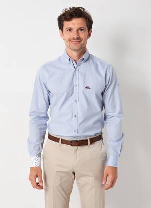 Chemise manches longues coupe cintrée bleu THE SURFCAR homme
