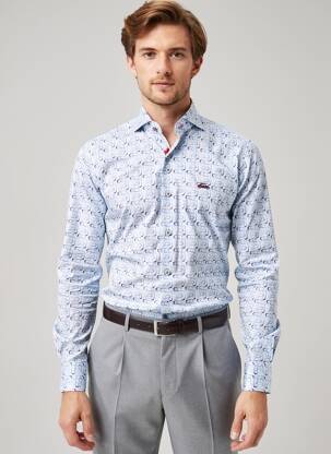 Chemise manches longues imprimé fantaisie bleu THE SURFCAR homme
