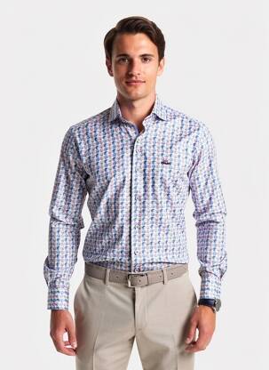 Chemise manches longues imprimé fantaisie bleu THE SURFCAR homme