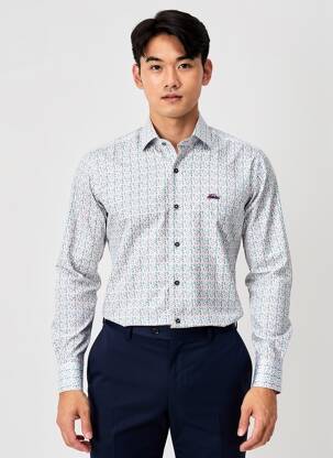Chemise manches longues imprimé fantaisie bleu THE SURFCAR homme