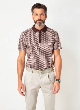 Polo tissage jersey manches courtes marron 4 FUNKY FLAVOURS homme