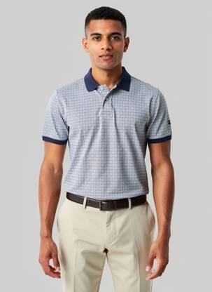 Polo tissage jersey manches courtes bleu !OHO! homme