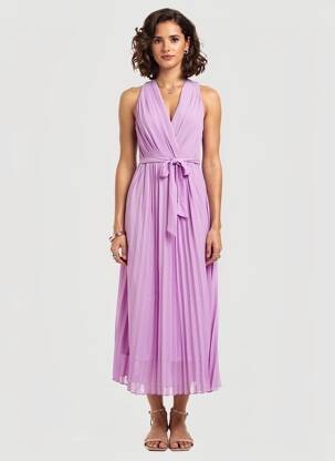 Robe longue sans manche sans manche violet LOLA CASADEMUNT femme