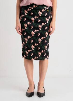 Jupe mi-longue stretch noir 4 FUNKY FLAVOURS femme