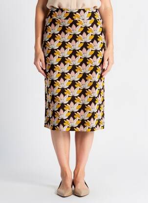 Jupe mi-longue stretch noir 4 FUNKY FLAVOURS femme
