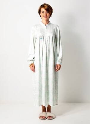 Chemise de nuit imprimé fleurs vert RINGELLA femme