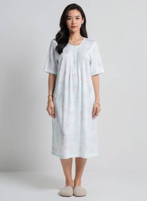 Chemise de nuit imprimé fleurs vert RINGELLA femme