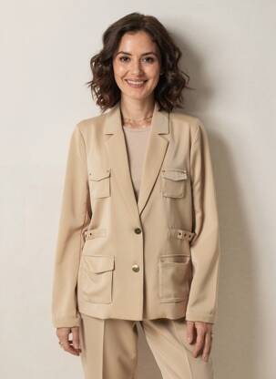 Blazer poches beige ELORA femme