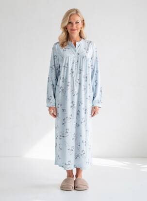 Chemise de nuit imprimé fleurs bleu RINGELLA femme