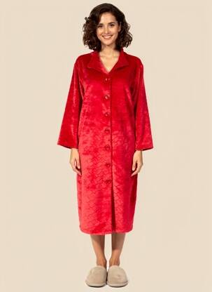 Robe de chambre stretch rouge ROSE POMME femme