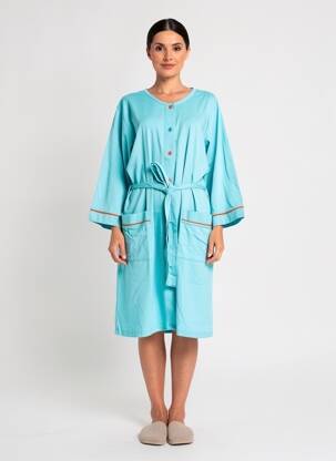 Robe de chambre stretch bleu ROSE POMME femme