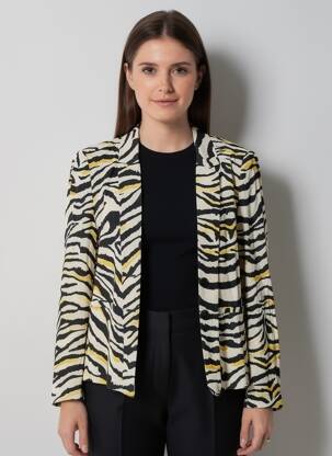 Blazer poches jaune SEE U SOON femme