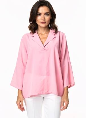 Blouse manches 3/4 manches 3/4 rose TOUPY femme