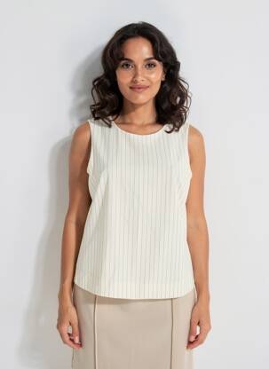 Top sans manche sans manche beige SUMMUM femme