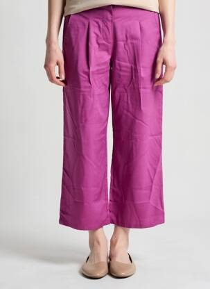 Pantalon 7/8 taille haute taille haute violet SEE U SOON femme