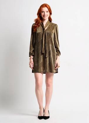Robe courte manches longues manches longues noir COMPAÑIA FANTASTICA femme