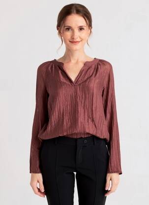 Blouse manches longues manches longues violet PIMENT ROUGE femme
