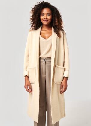 Gilet manches longues manches longues beige LUK AP femme