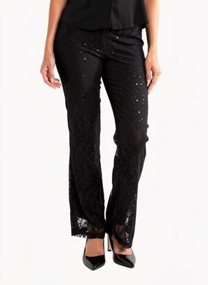 Pantalon slim taille élastique taille normale noir LOVIKA femme