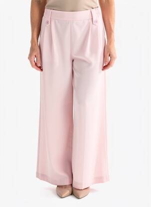Pantalon large taille normale taille normale rose C'MELODIE femme