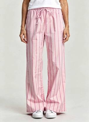 Pantalon flare taille élastique taille normale rose IN APRIL 1986 femme
