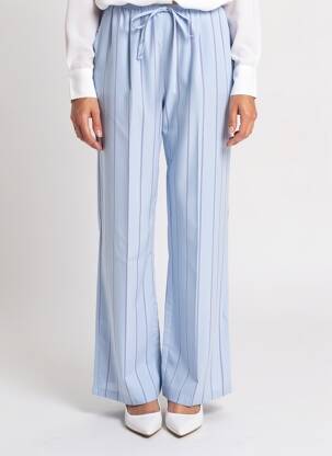 Pantalon flare taille élastique taille normale bleu IN APRIL 1986 femme