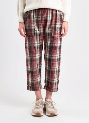 Pantacourt coupe droite taille normale rouge JOHANNA PARIS femme