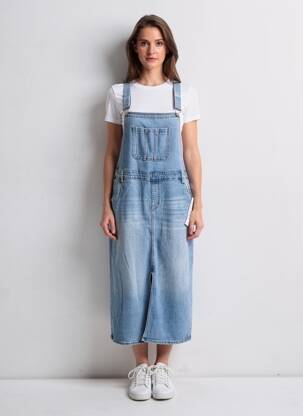 Robe longue sans manche sans manche bleu G-SMACK femme