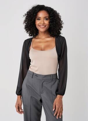 Boléro manches longues noir EDAS femme