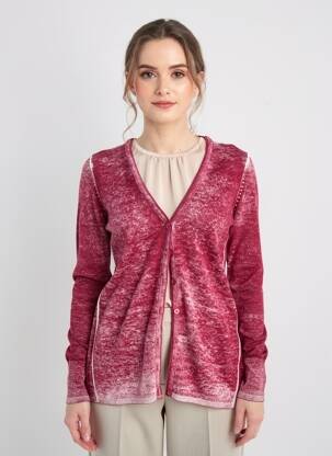 Gilet manches longues coupe cintrée rouge HUGO BOSS femme