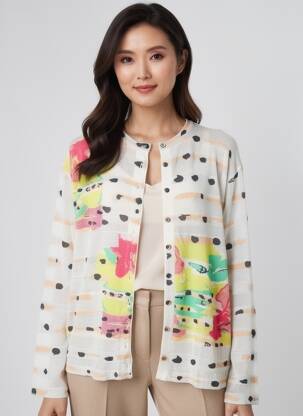 Gilet manches longues col rond beige ALDO MARTIN'S femme