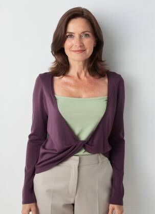 Top manches longues manches longues violet KATMAI femme