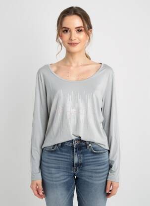 T-shirt manches longues manches longues gris PAUL BRIAL femme