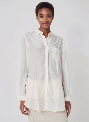 Tunique manches longues légère et transparente beige HUGO BOSS femme