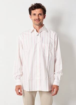 Chemise manches longues poches rouge PIERRE CARDIN homme