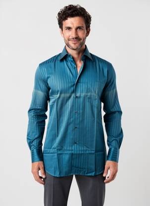 Chemise manches longues poches bleu PIERRE CARDIN homme