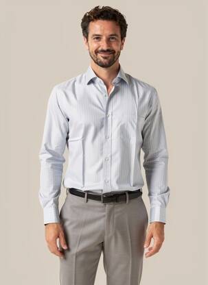 Chemise manches longues poches bleu HUGO BOSS homme