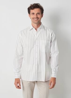 Chemise manches longues poches beige ETERNA homme
