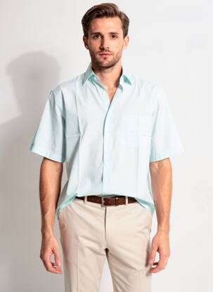 Chemise manches courtes poches bleu PIERRE CARDIN homme