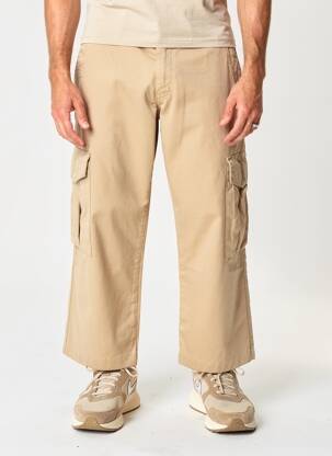 Pantalon large coupe droite taille normale beige SERGE BLANCO homme