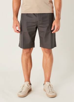 Bermuda tissage popeline taille haute gris HUGO BOSS homme