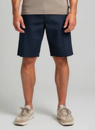 Bermuda tissage denim taille normale noir HUGO BOSS homme