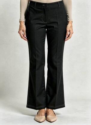 Pantalon flare taille à pinces taille haute noir FIGURE LIBRE femme