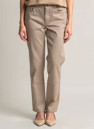 Pantalon slim tissage enduit taille normale beige MADO ET LES AUTRES femme