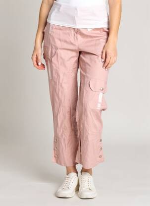 Pantacourt taille haute taille haute rose MOTYS COLLECTION femme