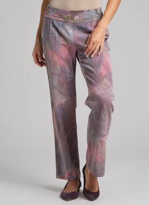 Pantalon slim taille haute taille haute violet COCOMORE femme