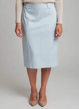 Jupe mi-longue taille à pinces bleu ROHMER SPORTSWEAR femme
